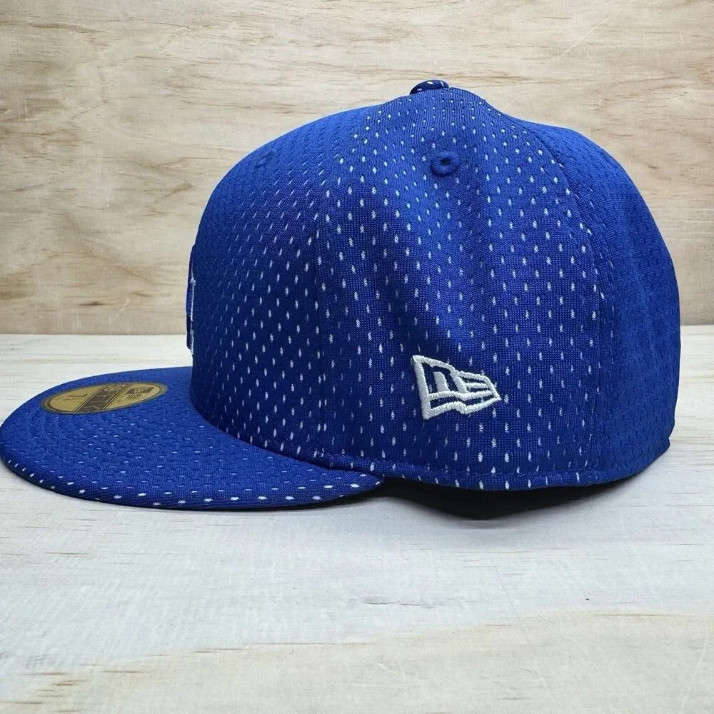 NEW Los Angeles Dodgers New Era 59Fifty Mesh Fitted Cap Hat Blue sz 7 1/8